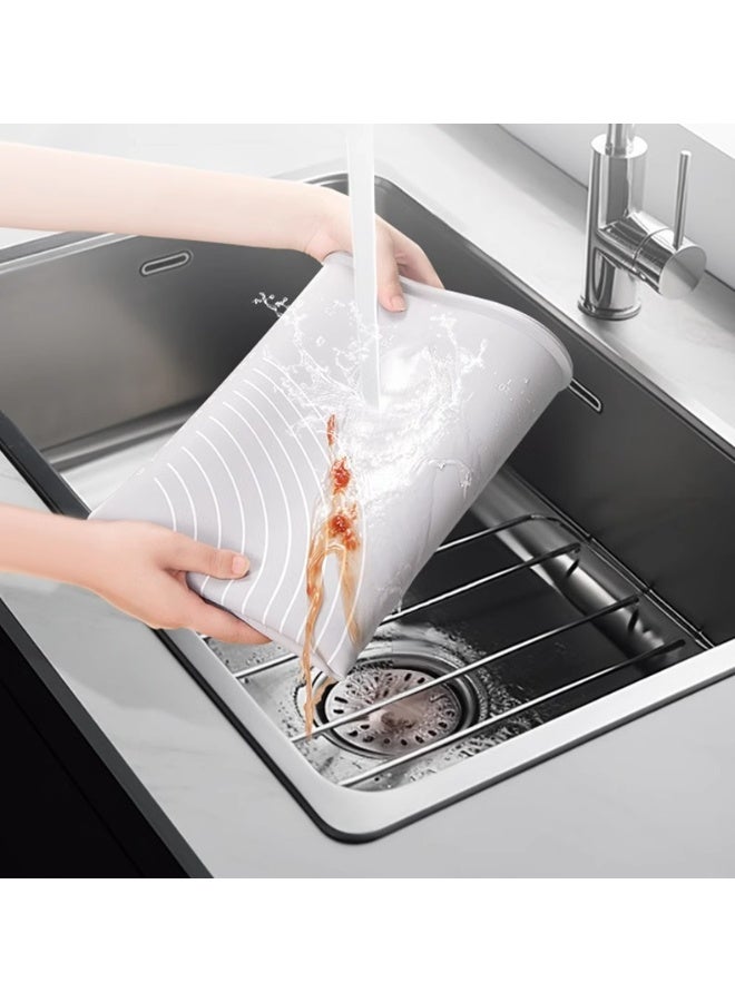 HOMESTAR Non-Stick Silicon Rolling Pastry Mat,  Silicon Baking Sheets Mats,Kneading Pad Sheet Glass Fiber Rolling Dough Large Size for Cake Macaron Kitchen Tools Grey 70*50cm,Thickened Version 6cm - Image 4