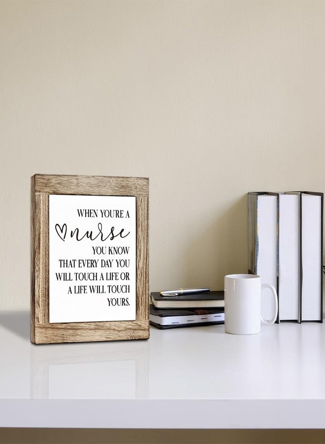 ZPPRJF لوحة خشبية ريفية، لافتة "عندما تكونين ممرضة"، ديكور ريفي للرفوف، ديكور تمريض، ديكور مكتب ممرضة، هدية لطالبات التمريض، هدية شكر للممرضات - Image 5