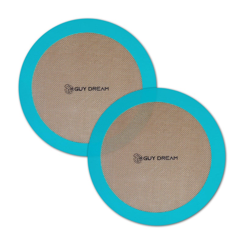 GUYDREMAT 9-Inch Silicone Baking Mats Set of 2 - Non-Adhesive, Heat Resistant Up to 480Â°F, Durable for Baking Cakes, Pizza, Pastries, Bread, Easy Storage, Ideal for Convection Ovens - Image 1