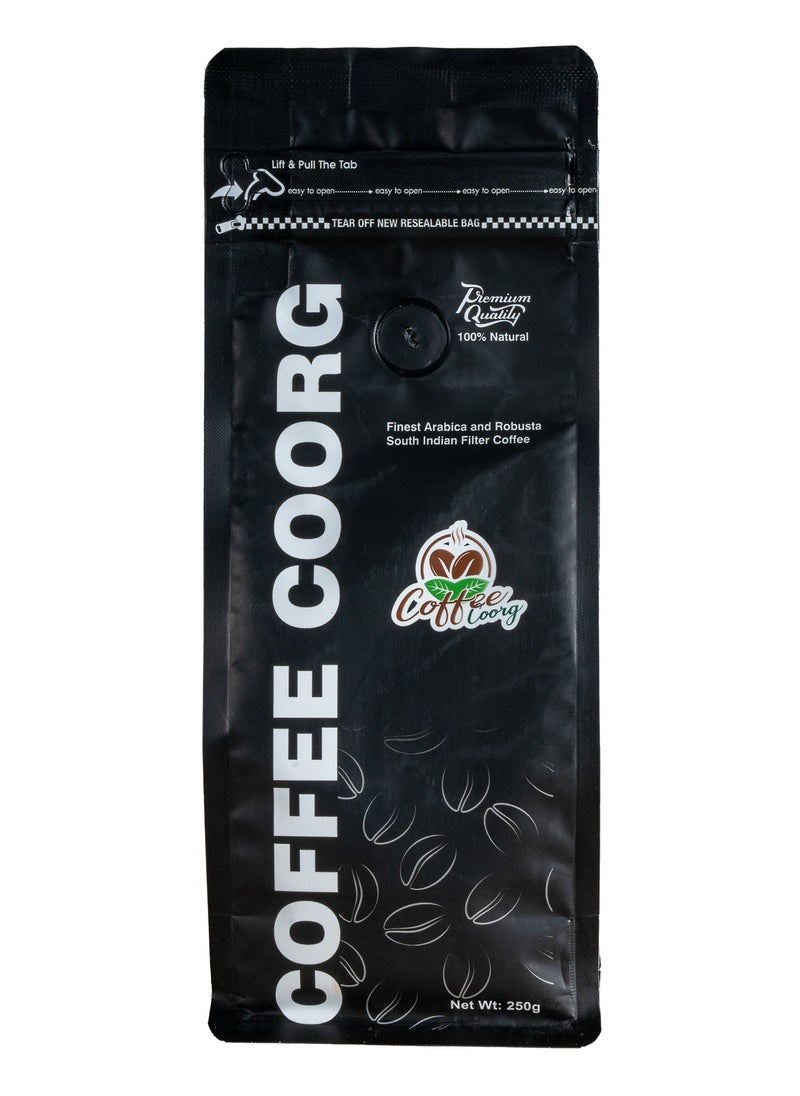 COFFEE COORG - Coffee Coorg Finest Arabica and Robusta South Indian Filter Ground Coffee 250g - Image 1