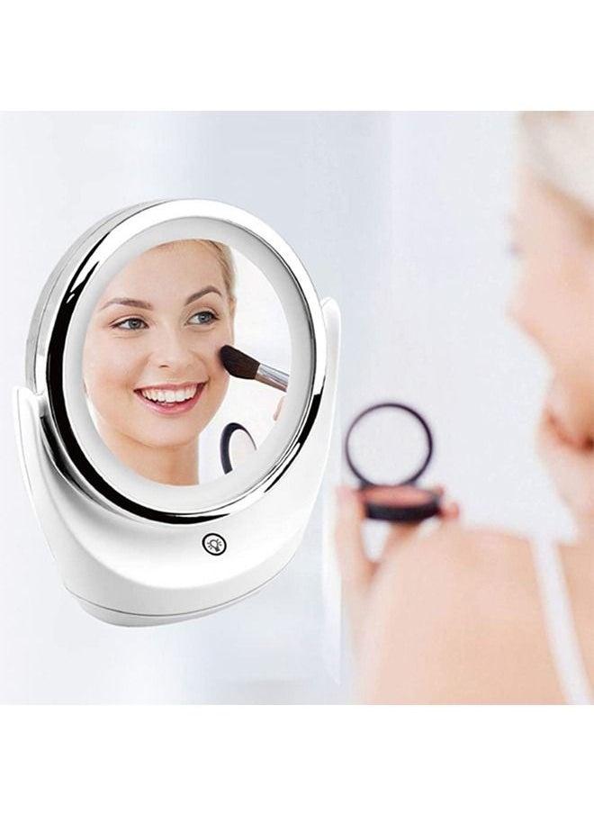 Y&D - LED Desktop Vanity Mirror, Double Sided Mirror Touch Screen Switch Smart Fill Light Makeup - Image 1