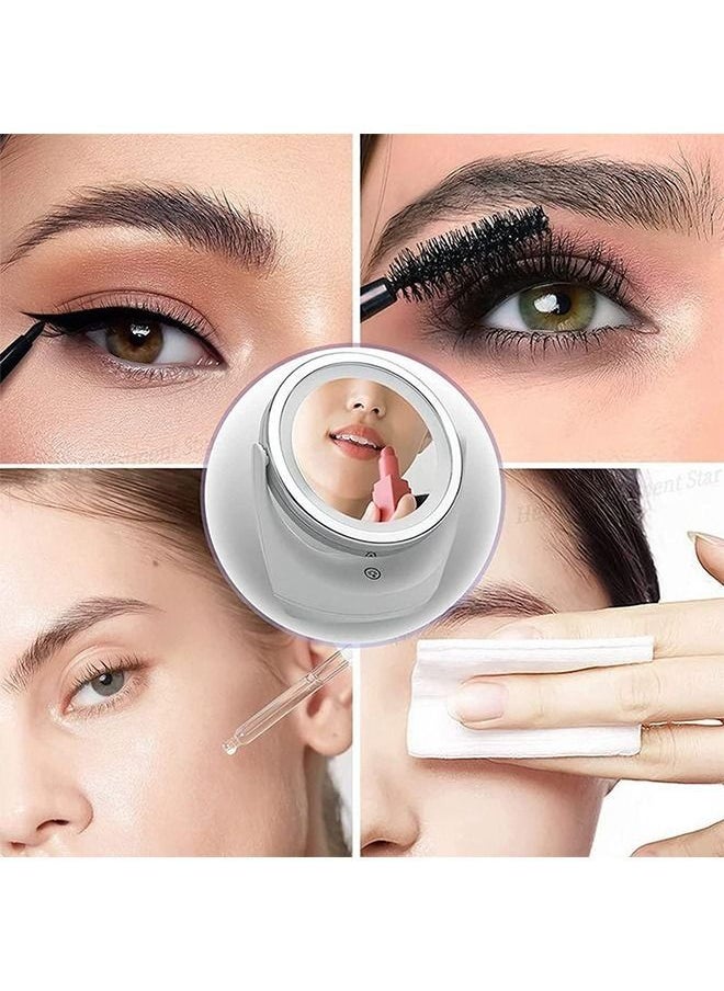 Y&D - LED Desktop Vanity Mirror, Double Sided Mirror Touch Screen Switch Smart Fill Light Makeup - Image 1