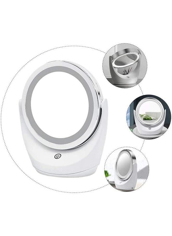 Y&D LED Desktop Vanity Mirror, Double Sided Mirror Touch Screen Switch Smart Fill Light Makeup  - Image 4