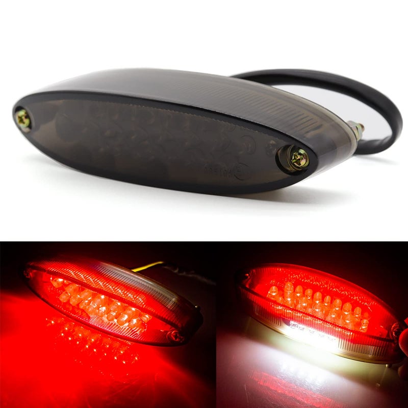 kucehiup Motorcycle LED Taillight Brake Stop Light Universal ATV Tail Light