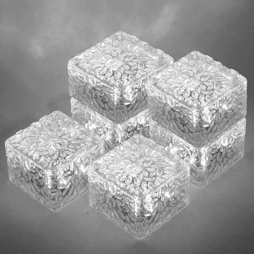 MLKNK Solar Brick LightsOutdoor Solar Lights for YardSolar Brick Landscape Path Light 6 Pack LED Light Brick Garden Decor for Pathway Patio Walkway Backyard Decoration DSXBZ111 - Image 1