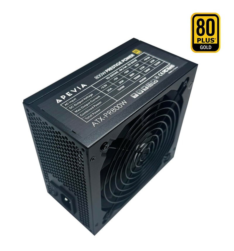 Apevia ATX-PR800W Prestige 800W 80+ Gold Certified, RoHS Compliance, Active PFC ATX Gaming Power Supply - Image 5