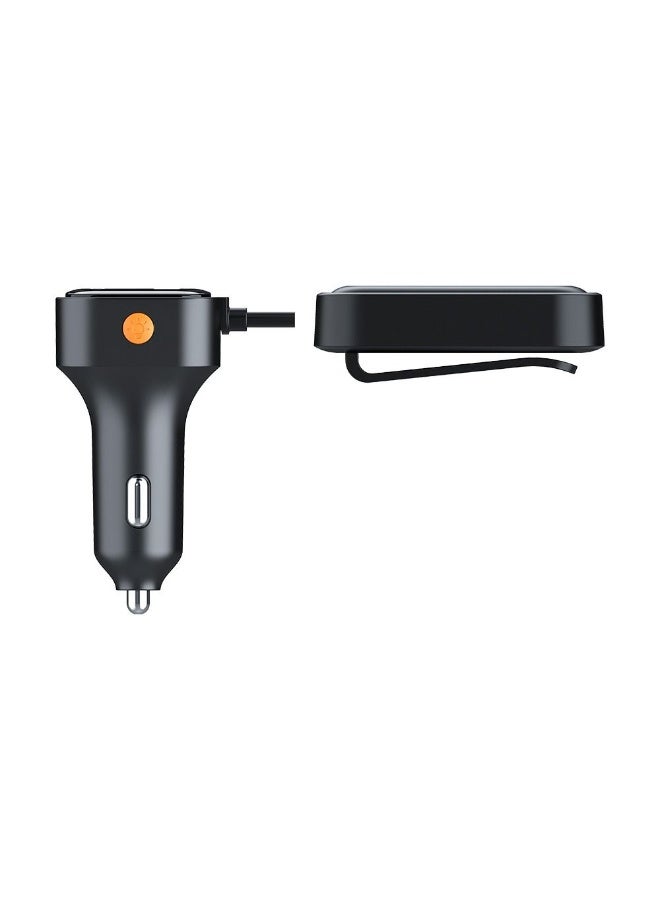 Devia Design Series Car Charger 48W Turbo charge 5-Port Fast PD & QC With Rear Extension - Black - Image 4