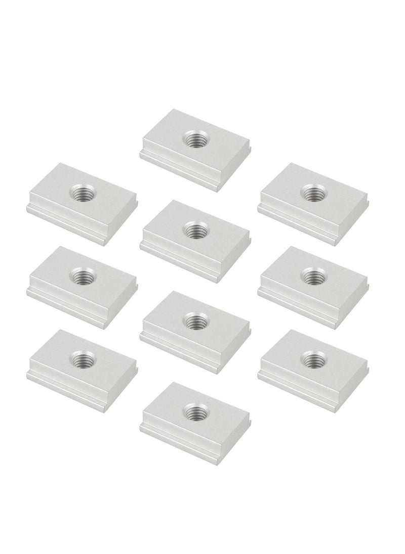 Y&D - M8 T Slot Nut, 10 Pieces Aluminium Sliding T-nut Threaded Track Nut Block for Woodworking Tool Fastener - Image 1