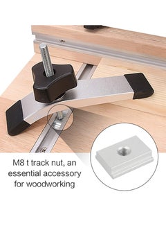Y&D M8 T Slot Nut, 10 Pieces Aluminium Sliding T-nut Threaded Track Nut Block for Woodworking Tool Fastener  - Image 3