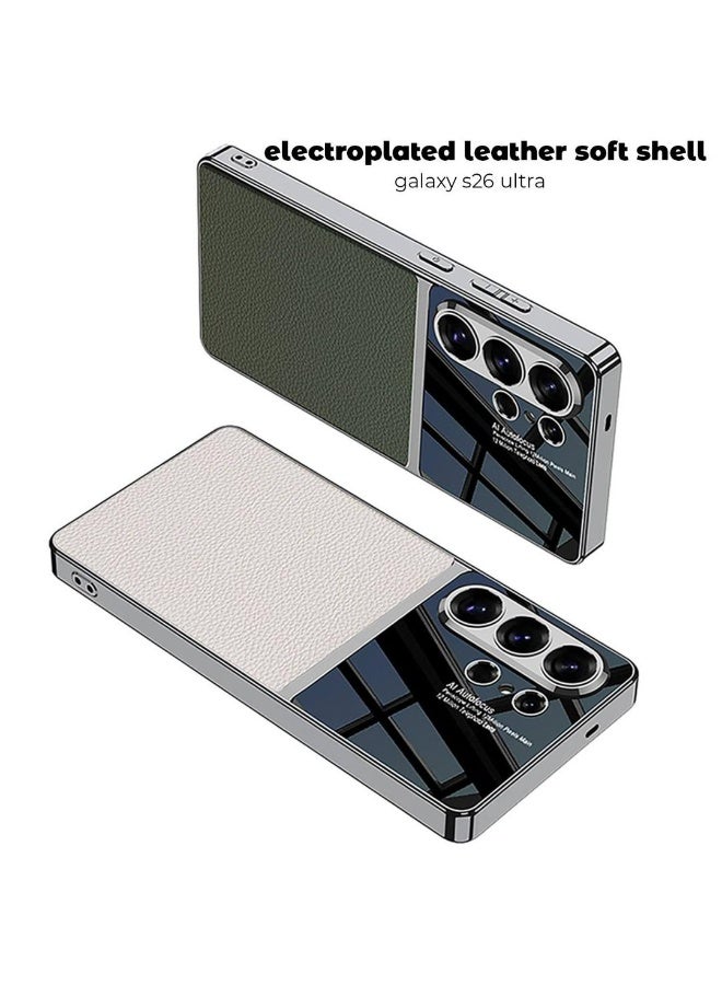 GKK Luxury Case for Samsung Galaxy S26 Ultra (2026) ,Polycarbonate and Leather Electroplated Ultra-Thin, Anti-Drop, All-Round Protection Phone Cover Support Wireless Charging with Pen Slot Design - Pen NOT Included - Image 4