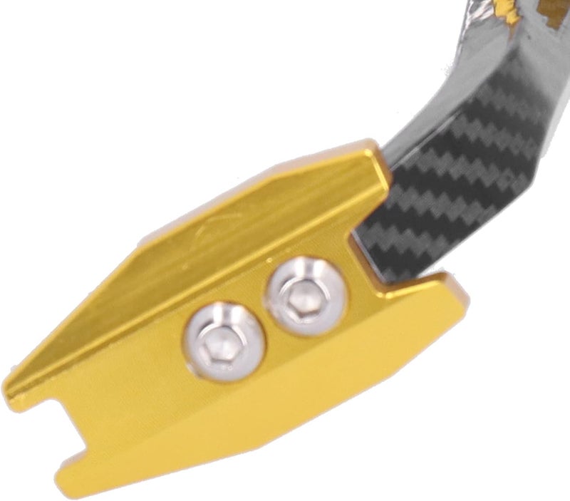 Motorcycle Handlebar Guard Carbon Fiber Style Aluminum Alloy Universal 22mm Hand Protector for Motorbike ATV, Includes 2 Guards and Card Holders (Gold) - Image 5