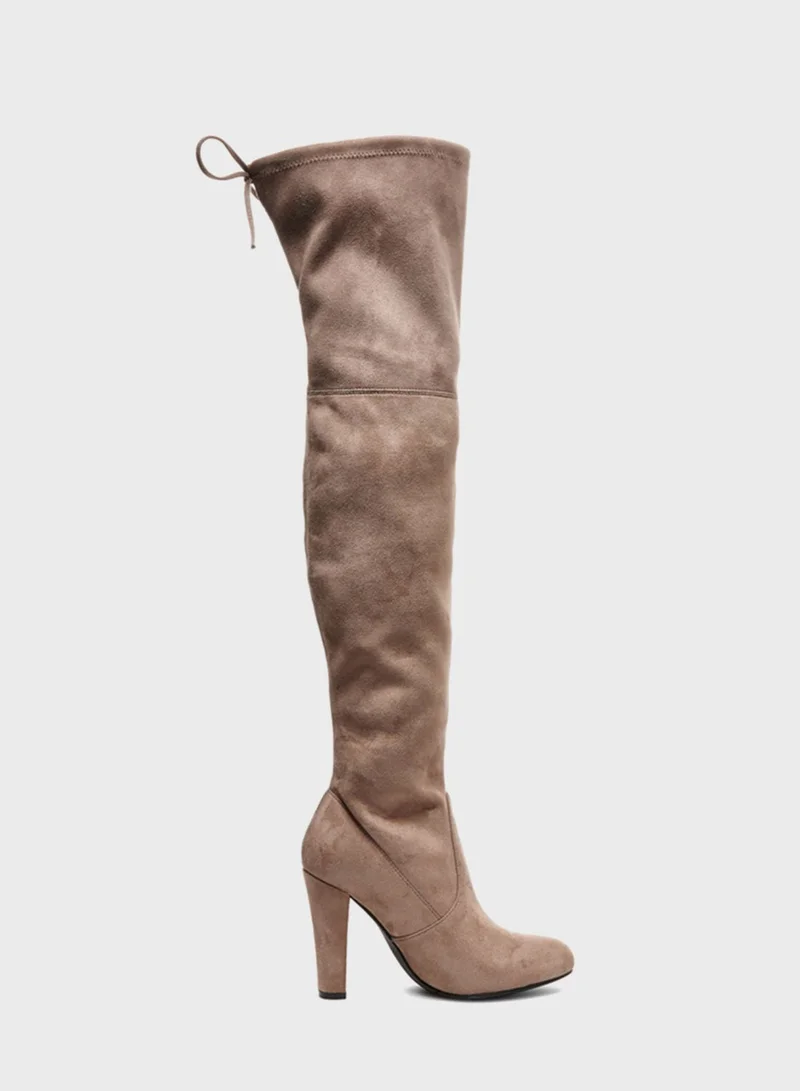 STEVE MADDEN Gorgeous Block Heel Knee Boot