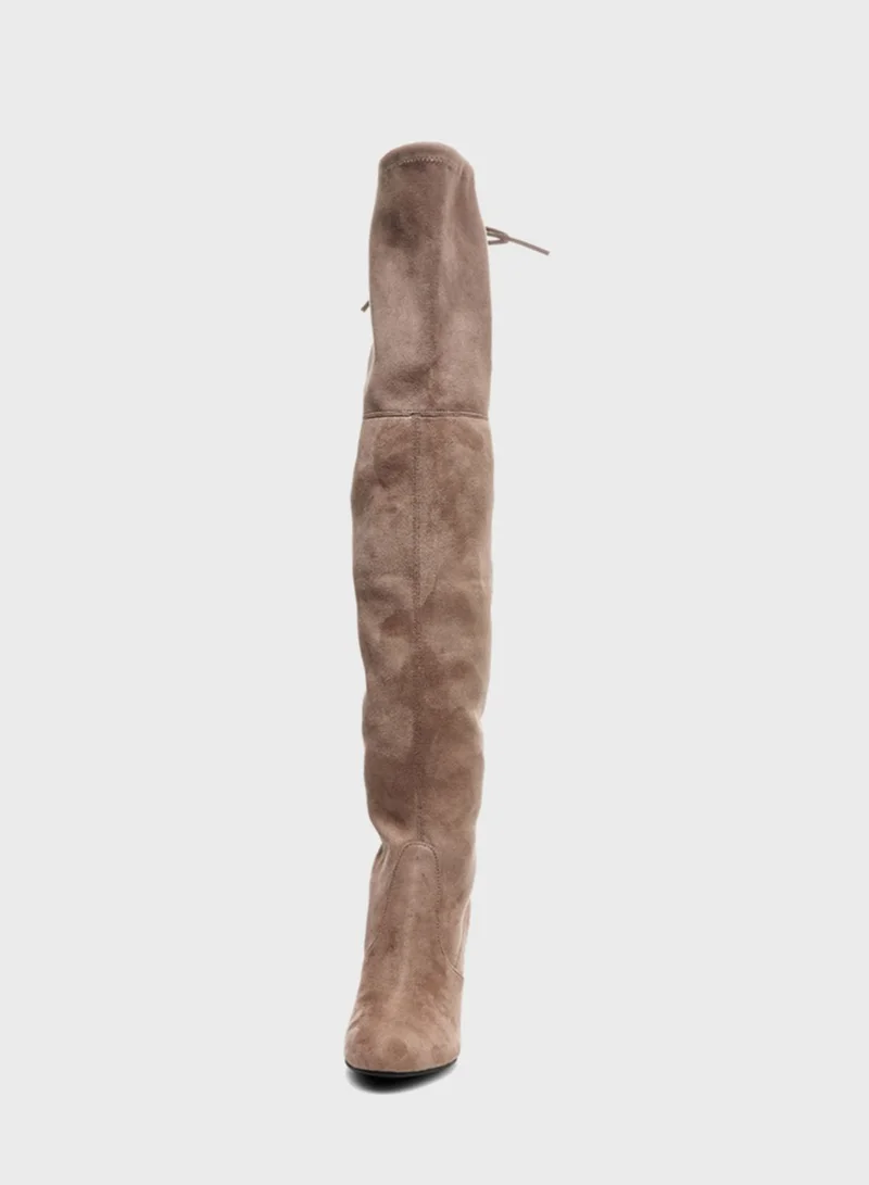 STEVE MADDEN Gorgeous Block Heel Knee Boot