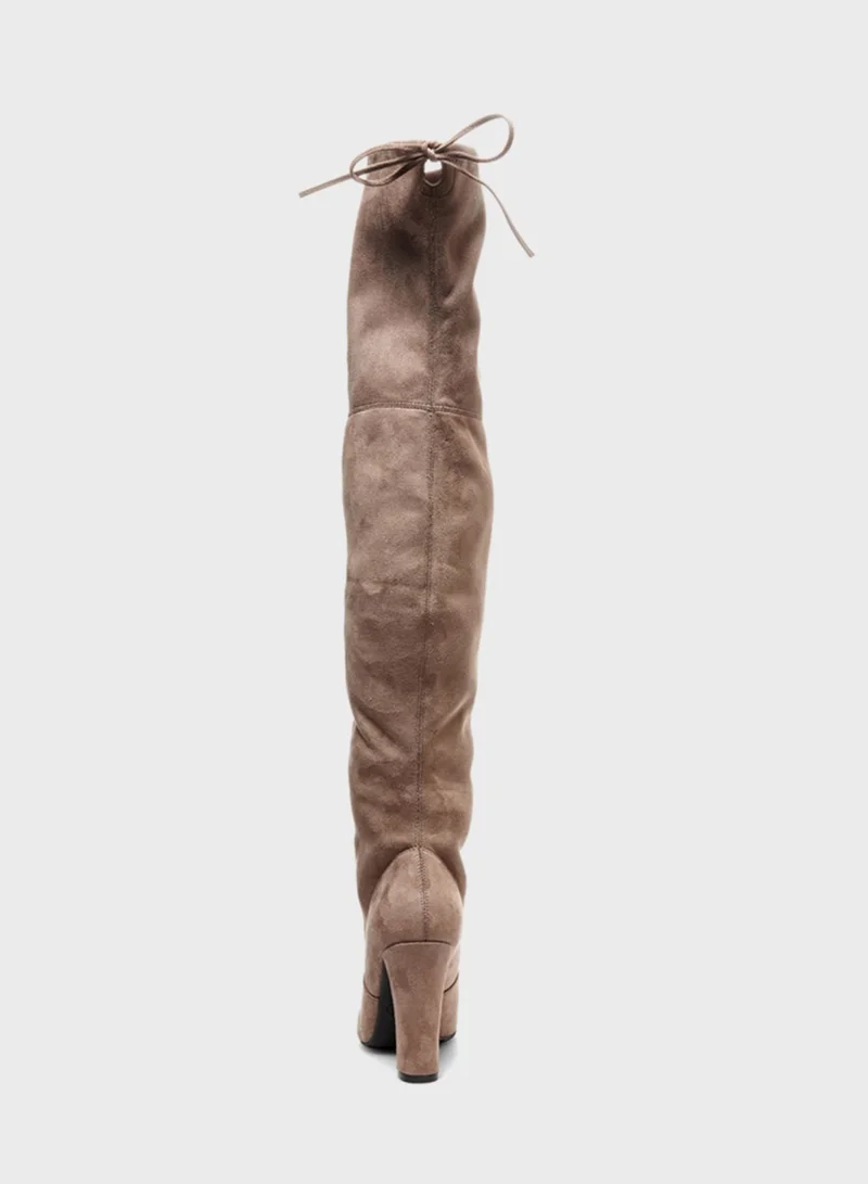 STEVE MADDEN Gorgeous Block Heel Knee Boot