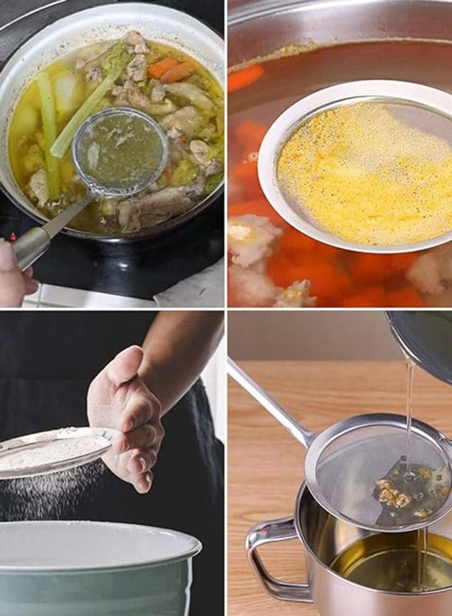 Bukela Strainer Spoon, Stainless Steel Fine Mesh Strainer, for Skimming Grease and Foam, Stainless Steel Wire Skimmer Spoon, With Handle - Image 4