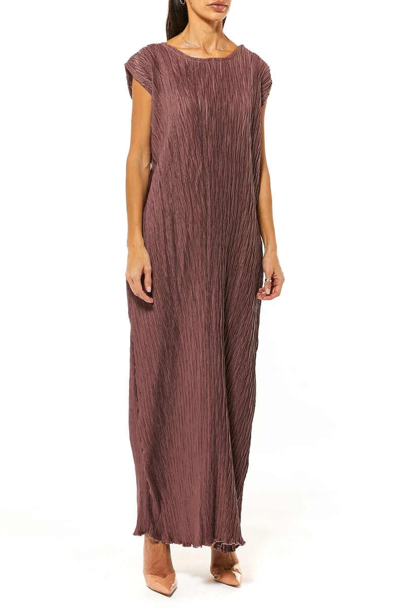 Moistreet Crushed Harir Maqsood Maxi Dress