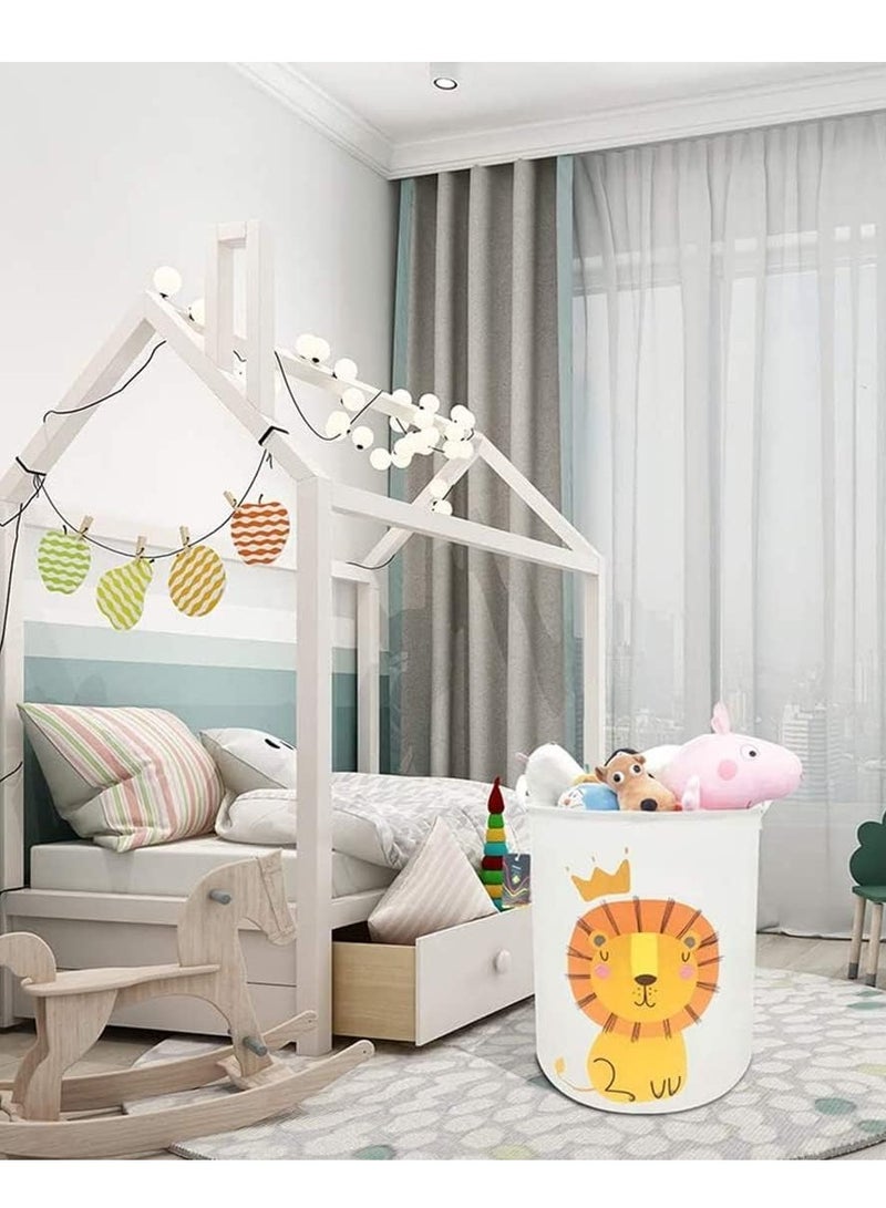 راكسوم سلة غسيل قابلة للطي، لون بيج، مقاومة للماء، قابلة للطي، مثالية لتنظيم الملابس والألعاب وغرفة النوم والمطبخ - Image 2