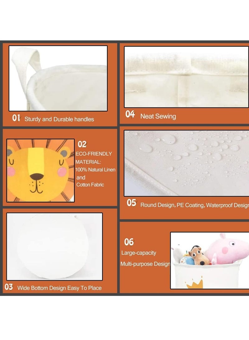 راكسوم سلة غسيل قابلة للطي، لون بيج، مقاومة للماء، قابلة للطي، مثالية لتنظيم الملابس والألعاب وغرفة النوم والمطبخ - Image 4