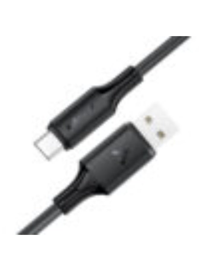 ACEFAST Charging Data Cable C17-04, USB-A to USB-C Cable, Current Up To 3A, TPU Connectors and Silicone Wire, High-Speed Data Transmission - Black - Image 2