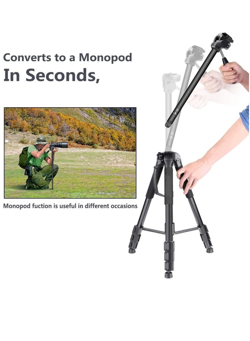 Jmary Professional Aluminium Tripod for All DSLR Cameras And Mobile Phones (Black) - Image 5
