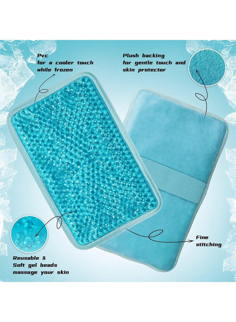 Generic Gel Beads Ice Pack Ice Bag with Strap1 Pack Reusable Hot & Cold Pack Compress for Knee, Shoulder, Foot, Back, Ankle, Neck, Hip, Elbow, Wisdom Tooth(Blue)  - Image 4