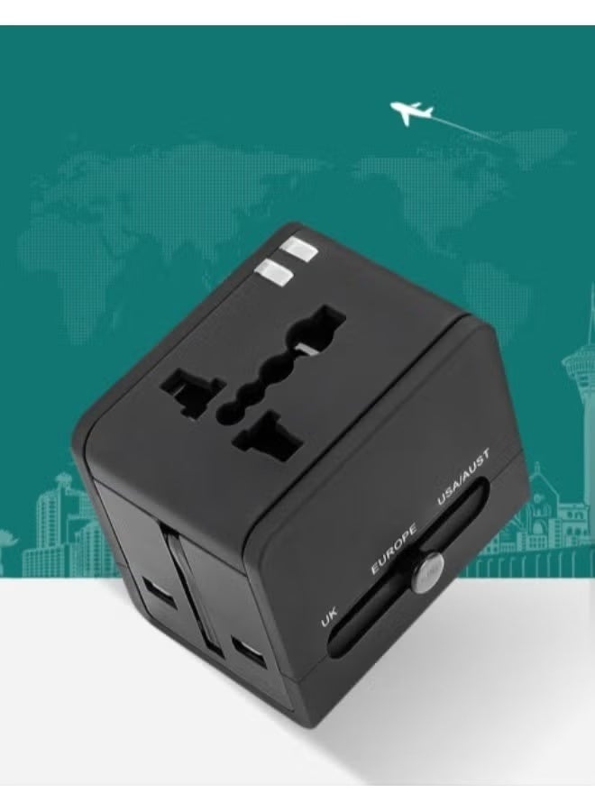 مُعدّل USB للسفر العالمي بمنفذين، مُعدّل سفر عالمي شامل وعالمي، شحن سريع - Image 3