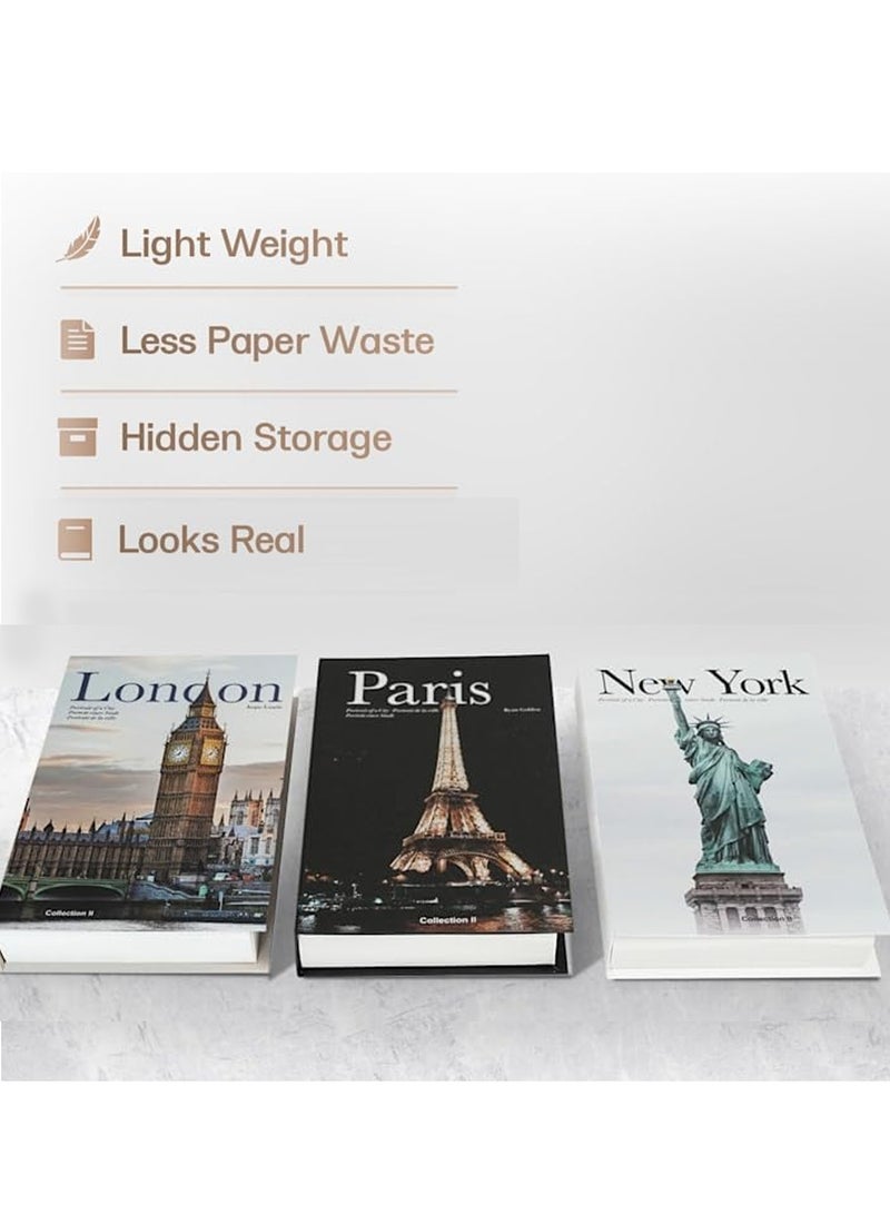 Bincoo 3 Piece Coffee Table Decorative Books For Home Decor, Fake Books For Decoration, Aesthetic Bookshelf Decor for Living Room Office Bedroom Modern Hardcover Stacked Display Books - Image 4