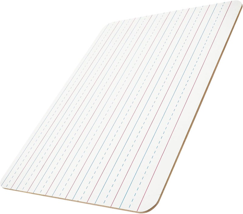 Double Sided Small Dry Erase Whiteboard with Lined and Plain Surfaces, Portable Writing Board for Office and Classroom Use - Image 1