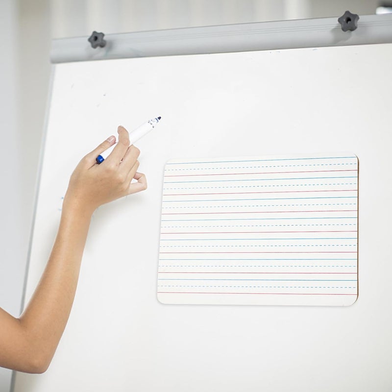 Double Sided Small Dry Erase Whiteboard with Lined and Plain Surfaces, Portable Writing Board for Office and Classroom Use - Image 5