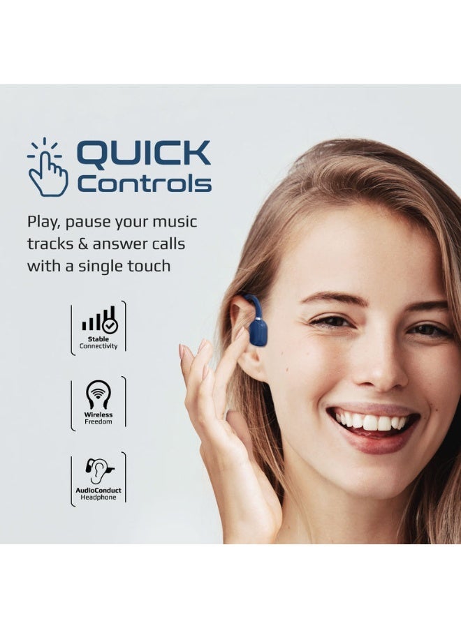 Promats Promate AudioConduct® Endurance Wireless Headphone – Bone Conduction Technology, Bluetooth v5.0, 8-Hour Playback, Open-Ear Design, Lightweight & Sweatproof – Black  - Image 3