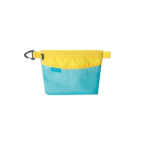 pack all Water-resistant Material Zipper Pouch, Mesh Zipper Bag for Storage, Travel, Office (Small, Blue) - Image 1
