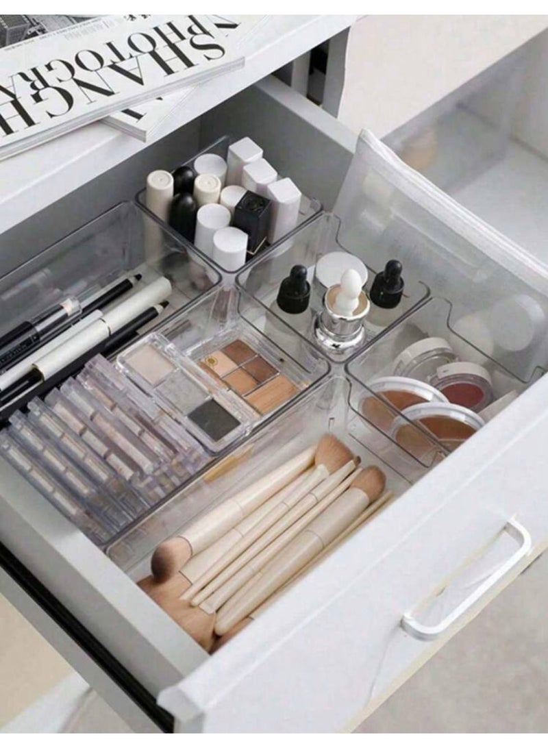 KITCHENOO 8-Piece Drawer Organizer Set, Four Multi-Sizes, Storage Bins for Makeup, Kitchen and Office Utensils with 32 Silicone Pads - Image 3