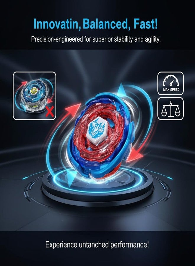 Funstars Cosmic Pegasus F:D Metal Fury Spinning Top with Launcher Aluminium Alloy, Plastic Build, Customizable Kit for Enthusiasts, Requires Assembly (BB105A1) - Image 2