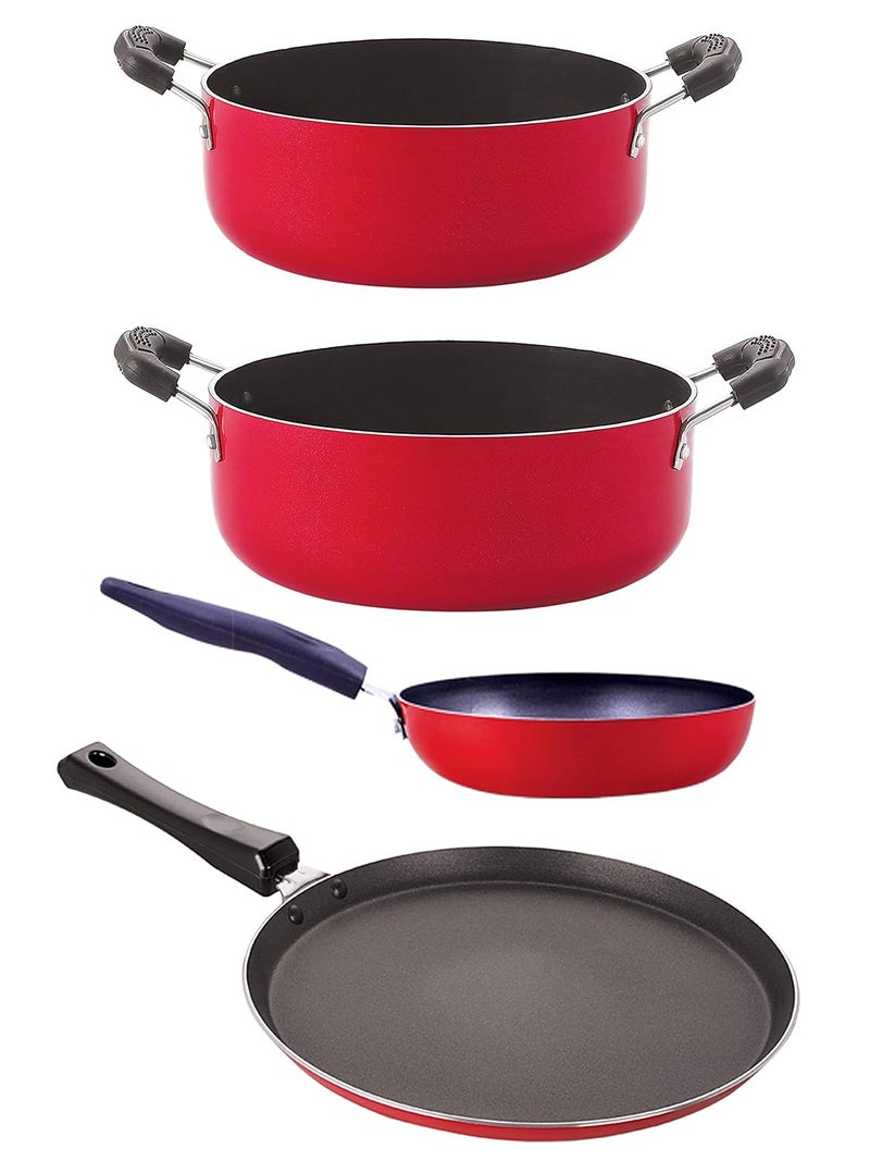 Nirlon Nirlon Non Stick Pots and Pans Non Stick Cookware Set of 4 Pieces with Bakelite Handle (FT11_CVG_CS22_CS24) - Image 1