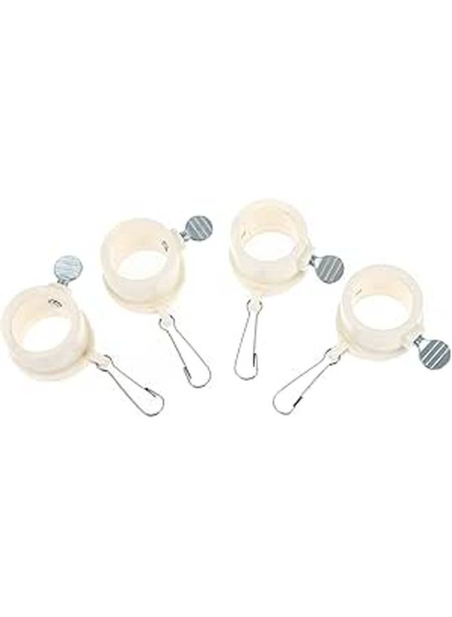 Metal Pole Rings for Flag Poles Rotating Fastener Easy Install 4 Pack - Image 1