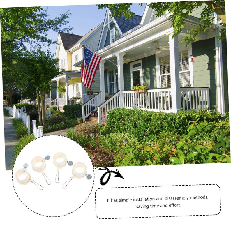 Metal Pole Rings for Flag Poles Rotating Fastener Easy Install 4 Pack - Image 3