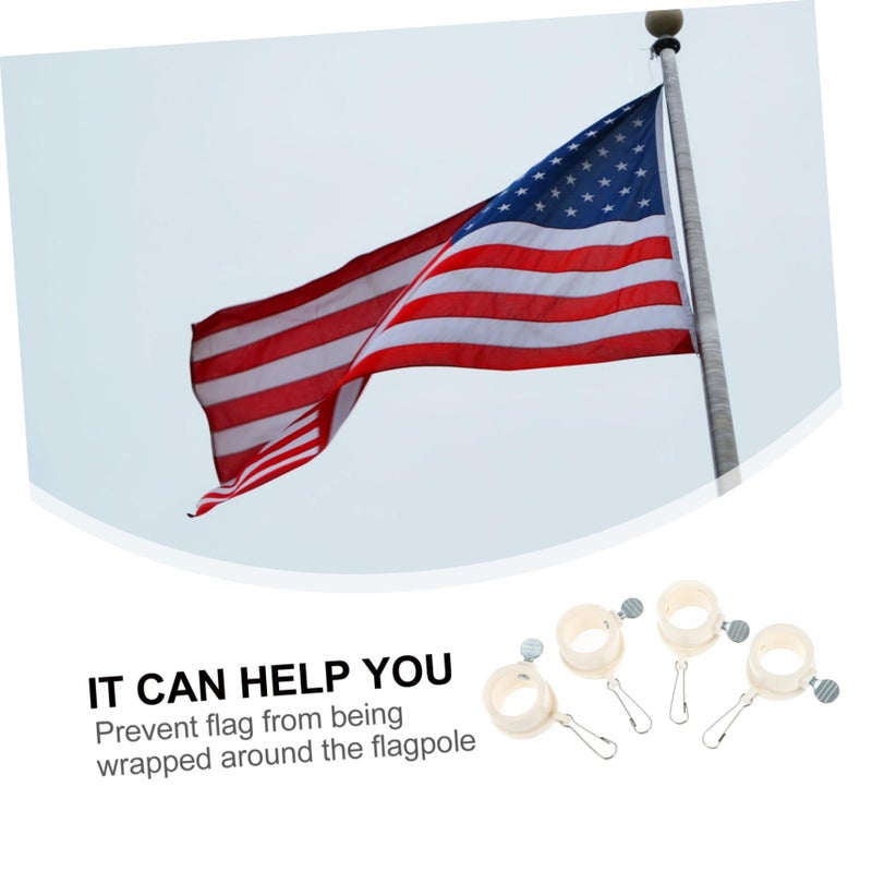 Metal Pole Rings for Flag Poles Rotating Fastener Easy Install 4 Pack - Image 5