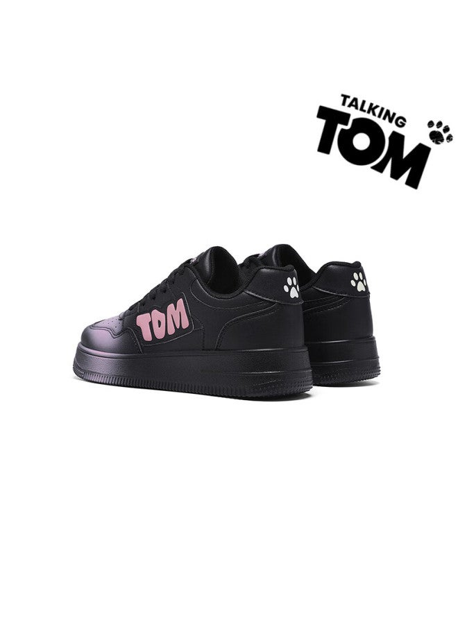 Talking Tom Air Force 1 Sneakers For Couples, Spring And Autumn Style, Retro Fashion Classic Sports Casual Shoes, Black And Pink, Size 43 - Image 3