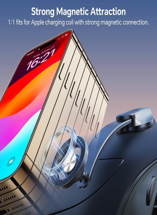 Kaistyle for Magsafe Car Mount【Super Suction】Phone Holders for Your Car Magnetic【Bendable Memory Alloy】Windshield Magnetic Phone Holder Car Accessories for iPhone 16 15 14 13 12 Pro Max Plus Magsafe Case - Image 2