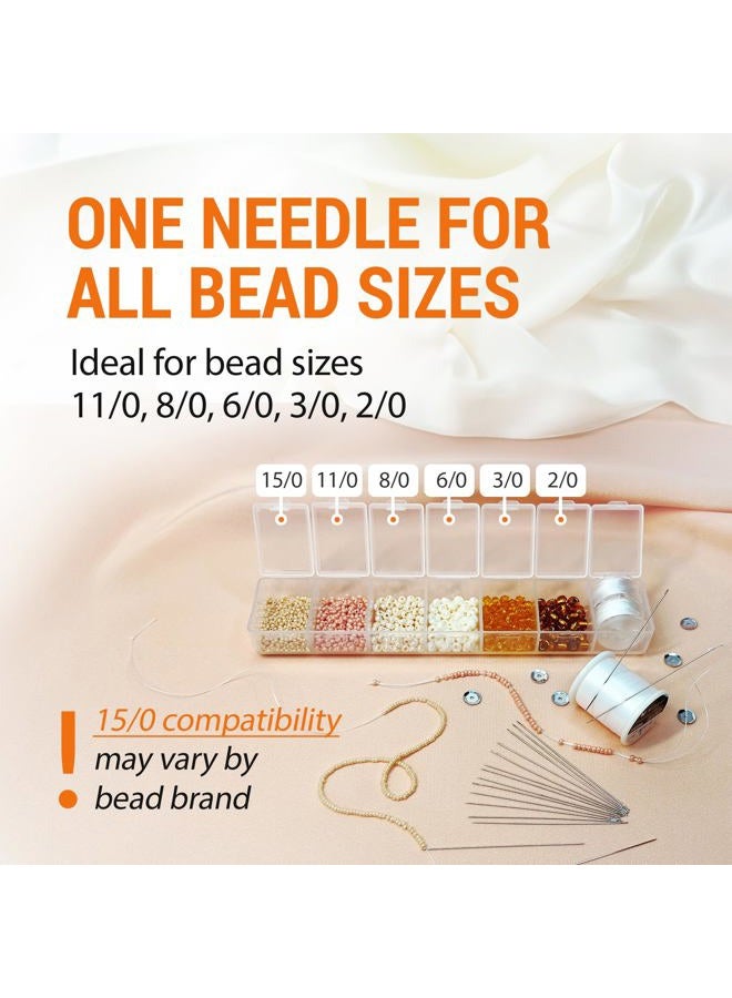 VONEEDL 100 Straight Fine Beading Needles Size 10-0.45mm (0.018in) in Convenient Storage Tube - Perfect for Bead Embroidery, Jewelry Making, Crafting, and DIY - Image 5