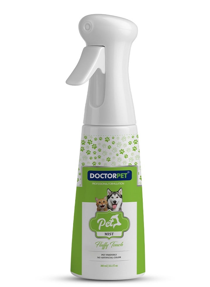 DOCTERPET Doctor Pet Pet Mist Fluffy Touch Continuous Spray 100ML - Pet Friendly Grooming Spray - Long-Lasting Cologne for Cats & Dogs with Fresh Fragrance  - Image 1