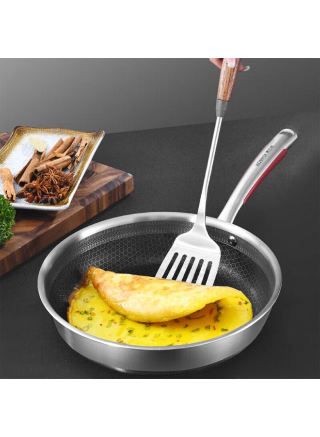 KBH Kangbahe Spatula, Stir-Fry Spatula, Solid Walnut Wood Handle, Cooking Spatula, 304 Stainless Steel, Household Kitchen Spatula - Image 5