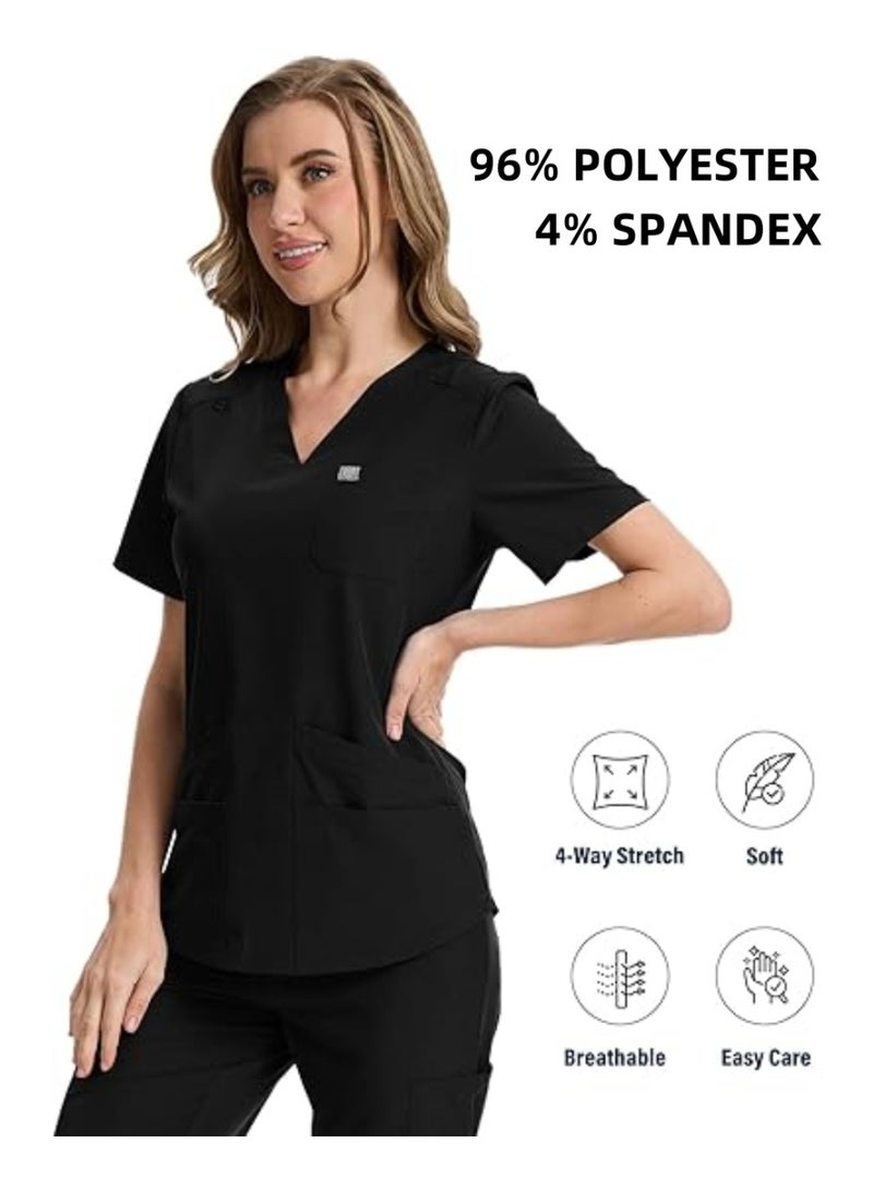 Nجهود مميزة مجموعة ملابس طبية نسائية ورجالية، مجموعة قميص وسروال طبي، مجموعة ملابس طبية، ملابس تنحيف (رمادية) ،مناسبة للمستشفيات والعيادات وغيرها - Image 4