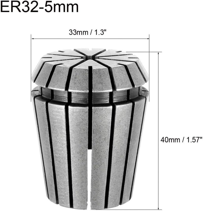 MECRAAF ® ER32 كوليت نابض عالي الدقة لآلات CNC وأدوات الحفر والمخرطة (عبوة من 1) (ER 32، 5-4 مم) - Image 3