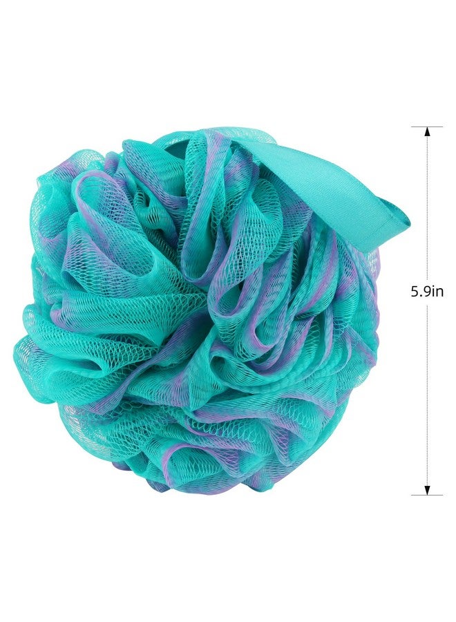 Fu Store Bath Sponges Shower Loofahs 60G Mesh Balls Sponge For Body Wash Bathroom Men Women 4 Pack Scrubber Cleaning Loofah (60G Green Blue) - Image 5