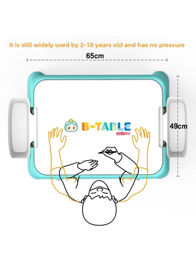 Fei Le Building Block Table Lifting Learning Table Children's Toy Table Compatible With Lego Large Particles Assembled A Generation Of Hair-Color:167 Granules (single Building Block, Without Table) - Image 5