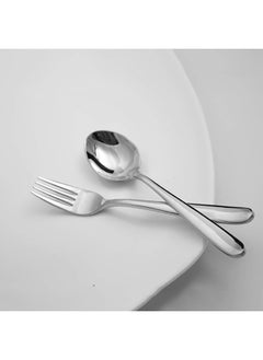 VANRA VANRA 2-Piece Children Flatware Set 18/10 Stainless Steel Child Set Tableware Set Silver Cutlery Set Silverware Dinner Utensils for Kids (Chrome Finished)  - Image 4