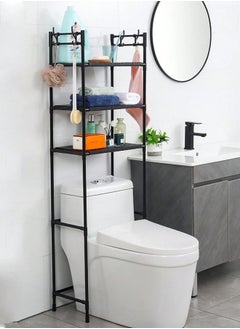 Taimi Over the Toilet Bathroom Organizer 3-Tier Space Saving - Black - 155 x 47 x 26 cm  - Image 2