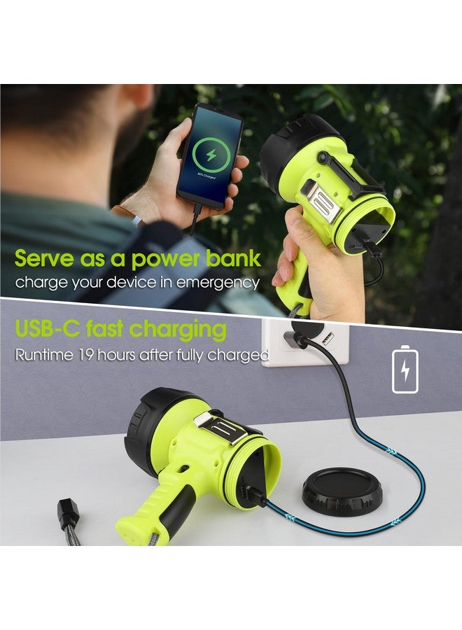 WENFENG Rechargeable Spotlight Flashlight with 1000,000 High Lumen LED, Waterproof Handheld Bright Outdoor Spot Light Searchlight for Boating, Camping - Image 4