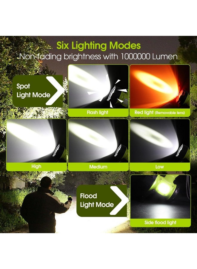 WENFENG Rechargeable Spotlight Flashlight with 1000,000 High Lumen LED, Waterproof Handheld Bright Outdoor Spot Light Searchlight for Boating, Camping - Image 2